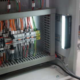 Cabinet wired with ABB and Entrelec products
