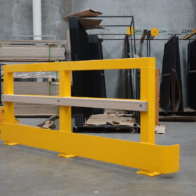 forklift barrier with kickrail